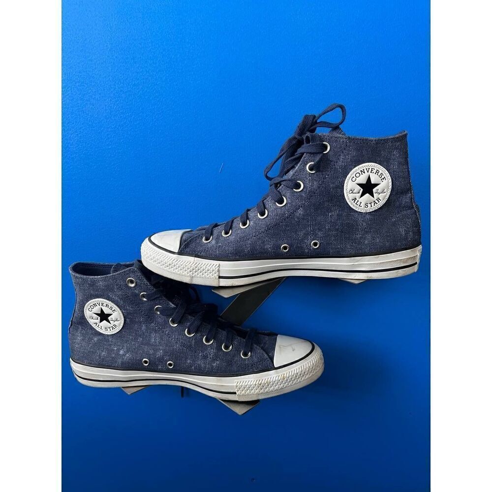 Converse Chuck Taylor All Star Hi Mens Size 11 Blue Denim High Top Shoes Sneaker